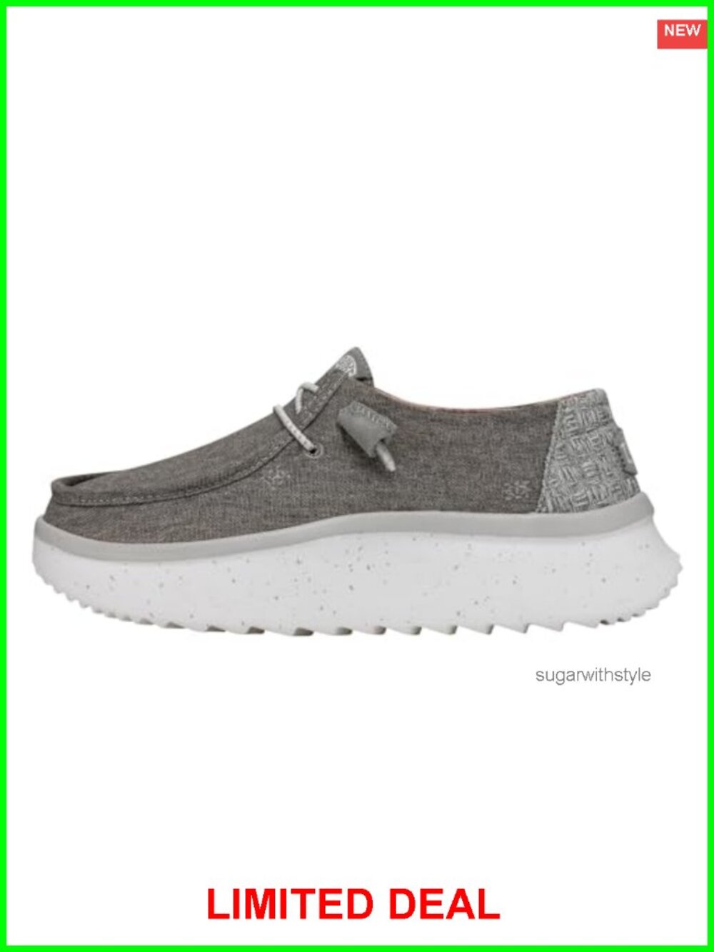 Unisex Wendy Peak Chambray Slip-On Shoes Lightweight Comfort